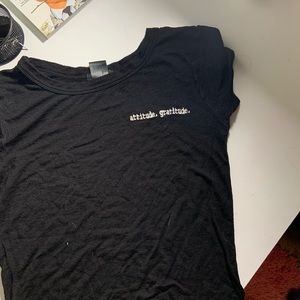 black wet seal crop top